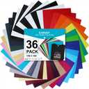 CAREGY Heat Transfer Vinyl for T-Shirts 12in.x10in. 36 Sheets-Iron On Vinyl HTV Bundle