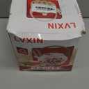 Jucoan 2.3 Quart Vintage Enamel Tea Kettle, Whistling Tea Kettle for Stove Top, Floral Enamel on Steel Teakettle Teapot for Home Kitchen Camping, Gift for Wedding Housewarming Thanksgiving Christmas (White)