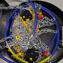 Snow-Chains Auto Fixing 1 Min Quick Fit Easy Installation Tire-Chains, Portable Reusable Universal Emergency Tire Traction Chain for Passenger Car, Pickup Trucks and SUV - Set of 2 (HKN-150)