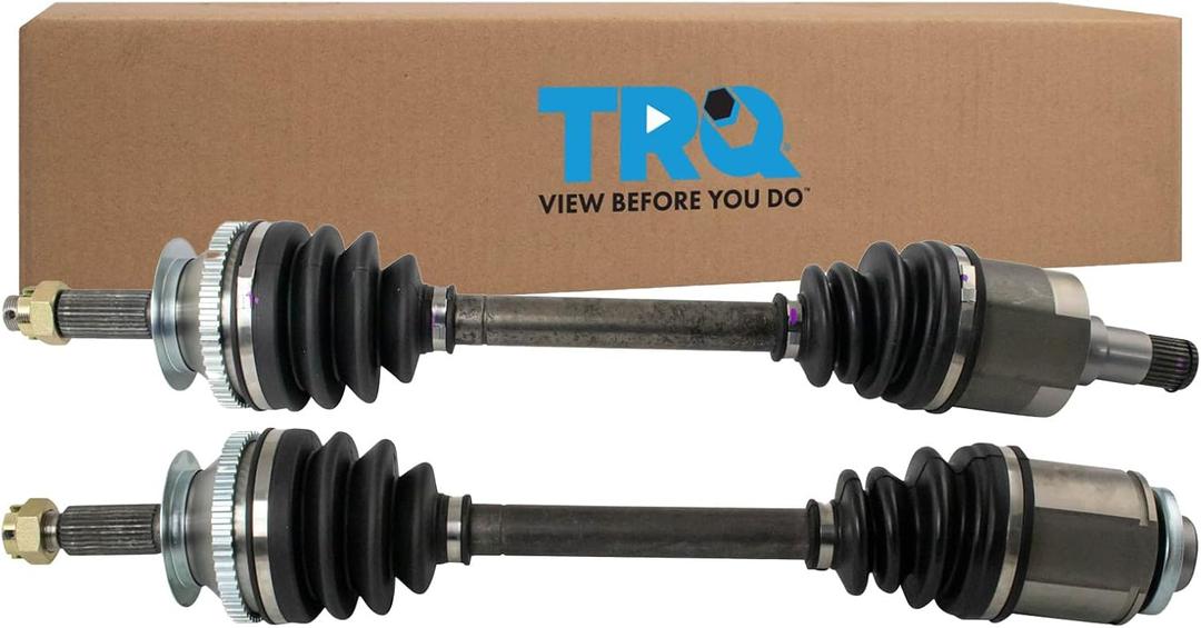 TRQ Front Driver and Passenger Side CV Axle Assembly Set 2 Piece Compatible with 2003-2006 Hyundai Santa Fe V6 3.5L 4WD