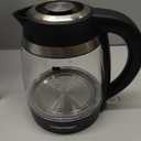 Chefman Electric Kettle, 1.8L 1500W, Hot Water Boiler, Removable Lid for Easy Cleaning, Auto Shut Off, Boil-Dry Protection, Stainless Steel Filter, BPA Free, Borosilicate Glass Electric Tea Kettle (Black)