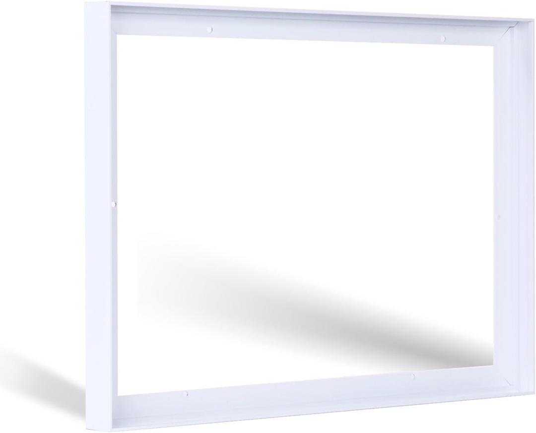 16x20 Canvas Floating Frame for 0.59"-0.87" Deep Paintings, Modern White Gallery Wall Decor Frame, Vertical & Horizontal Hanging, 1 Pack