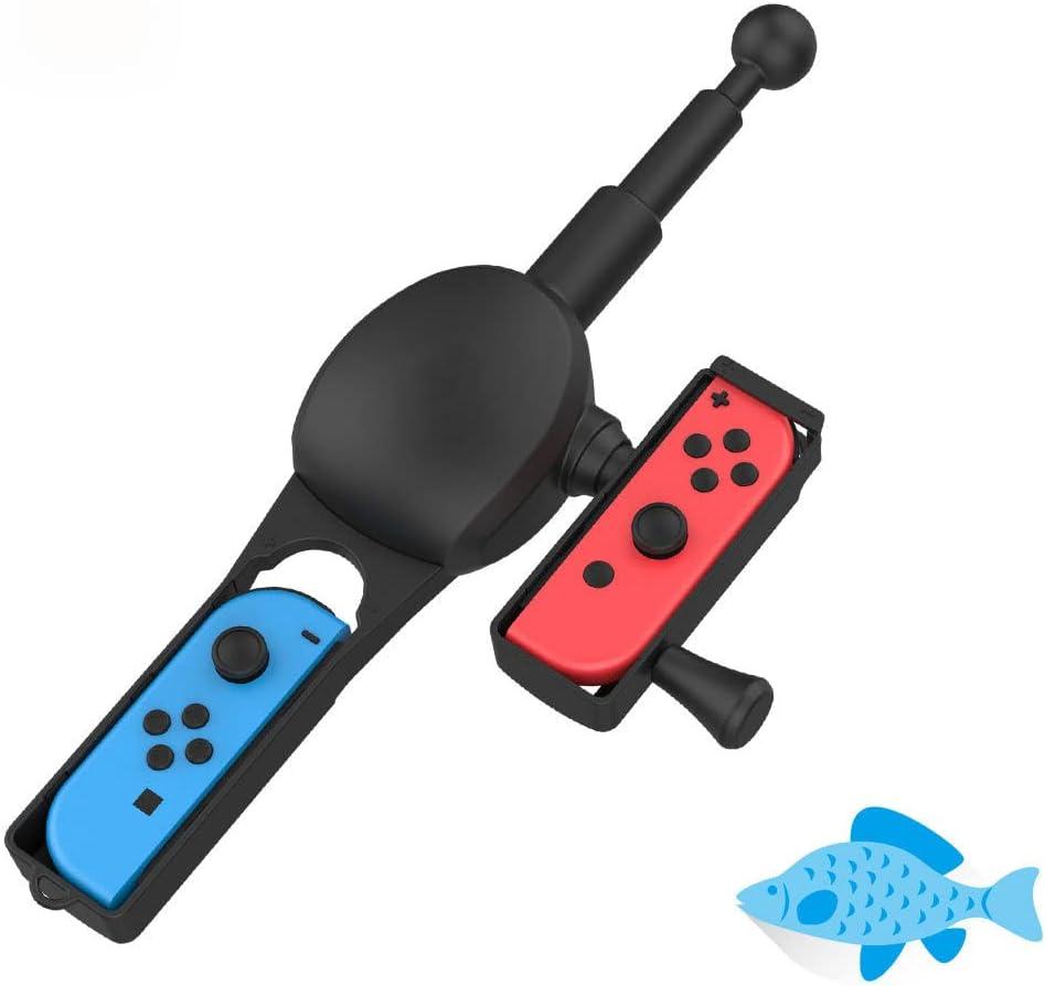 Fishing Rod for Nintendo Switch&Switch OLED, ZKKEIIE Fish Game Kit Compatible with Nintendo Switch Legendary Fishing, The Strike Championship Edition Gadgets for Family Party, Gifts for Men