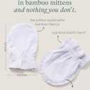 PurComfy SuperSoft Baby Mittens, Bamboo Viscose Infant Newborn Mittens for Girls Boys No Scratch Gloves 6 Pack (Rainbow Gem Blues)