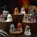 Civaner 10 Pcs Halloween Ghost Figurines Decor Resin Ghost Sculpture Statue Halloween Decorations Spooky Tiered Tray Decor for Indoor Home Party Table Centerpieces Tabletop Shelf Gifts