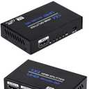 1x4 HDMI Splitter, 1 in 4 Out HDMI Splitter Audio Video Distributor Box Support 3D & 4K x 2K Compatible for HDTV, STB, DVD, PS3, Projector Etc, Duplicate/Mirror Screen Only (Not Extend)