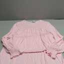 AVIIER Long Sleeve Nightgowns for Women Soft Cotton Victorian Night Gowns Ladies Sleepwear with Pockets (Medium, Pink)