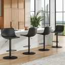 Swivel Bar Height Stools Set of 2 4 Adjustable Barstools