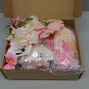 6 Pcs 35.46 ft Flower Garlands Backdrop Spring Artificial Wildflower Vines Floral Decorations for Party Fake Flower Vines Faux Silk Wildflower for Easter Wedding Garden Wall Arch(Pink)