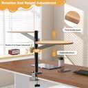 Cat Desk Bed, Pet Cats Desk Nest Round Hammock, 360 Rotation & Height Adjustable, Comfortable Washable Soft Pad for Kitten, Metal Frame for Table Mounted Desk Side Pet Perch Bed Furniture