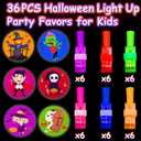 2 x 36 PCS Halloween Party Favors for Kids,Halloween LED Light Up Finger Lights Glow in the Dark Party Favors for Kids, Classroom Prizes Trick or Treats Gifts