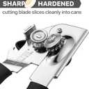 Can Opener Manual Heavy Duty, UHIYEE Hand Held Can Openers for Seniors with Comfort Grip Sharp Blade, Solid Steel Hand Manual Can Open with Magnet for Kitchen Camping, Black