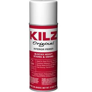 KILZ Original Oil-Based Aerosol Primer, White, Interior Spot Stainblocker and Odor Sealer, 13 oz