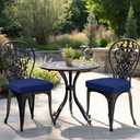 Outdoor Chair Cushions Set of 2: Waterproof & Fade Resistant Patio Furniture Cushions - 19 x 19 x 2 Inch Non Slip Round Corner Seat Cushion Pads with Removable Cover for Garden Yard Lawn, Dark Grey