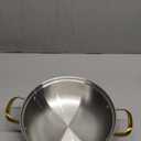 LOLYKITCH 11 Inch Tri-Ply Stainless Steel Saut Pan with Lid,3.5 QT Everyday Pan,Kadhai,Induction Cooking Pan,Dishwasher and Oven Safe.