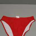Bellecarrie Women's Bikini Bottoms Swimsuit High Cut Tankini Bottoms Mid Rise Swim Briefs, Medium , Red 