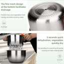6L-Stainless Steel Salad Rotator, Vegetable Dishwasher,Lettuce Cleaner and Dryer, Kitchen Strainers