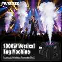 Vertical Fog Machine 1800W with Remote & DMX Control, Timer Function - Perfect for Stage Performances, Halloween, Gender Reveal Parties