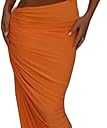 Wuitrie Sexy Two Piece Skirt Set for Women Summer Sexy Camisole and Slim Hip Long Skirt Solid Colour Maxi Skirts Sets, Size Small