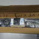 MBQQ Industrial Pipe Clothing Rack, 29.9in Length Vintage Commercial Grade Pipe Clothes Racks, Rolling Rack for Hanging Clothes Retail Display, Heavy Duty Steampunk Iron Garment Racks, Retro Black