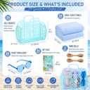 Reallnaive 98 Pcs Bachelorette Pool Party Favors Jelly Basket Beach Towel Sunglasses Bachelorette Party Supplies for Bridal Shower (Blue)