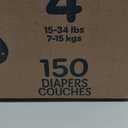 Pampers Swaddlers Diapers, Size 4 (15-34 lbs), 150 Count, Absorbent, Keeps Baby Dry and Comfortable, Skin Safe Disposable Baby Diaper