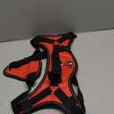 PHOEPET No Pull Dog Harness Medium Reflective Front Clip Vest with Handle,Adjustable 2 Metal Rings 3 Buckles,[Easy to Put on & Take Off](M, Orange)