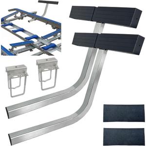 Boat Trailer Guide,Replaceable Boat Trailer Guide,20-inch Aluminum Square Tube kit, 316 Stainless Steel Trailer Guide Bar Heavy Duty Roller Guide