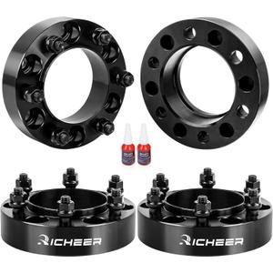 Richeer 1.5'' 6x5.5 Wheel Spacer for 1995-2023 Tacoma with Extend Lug Nuts, 4PCS 6x139.7mm Hub Centric Wheel Spacers with 12x1.5 Studs & 106mm for 4Runner Tundra FJ Cruiser Sequoia GX470 GX460