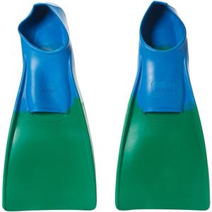 Sporti Adult-Kids Swim Fins for Pool Lap Swimming - Long Floating Fins for Swimming & Snorkeling - Swim Flippers for Training (M 11-12 / W 12-13, GreenBlue)