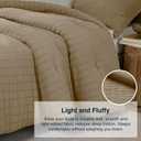 Brown Twin/Twin XL Comforter Set - 2 Pieces Seersucker Lightweight Bedding Comforter Sets (1 Soft Fluffy Comforter & 1 Pillowcase) - All Seasons Cozy Modern Bed Sets for Women Men (Twin (68''*90''))