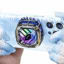 YANISM Magnetic Cell Phone Cooler, RGB Phone Cooling Fan Portable Lightweight Mobile Phone Cooling Fan, Phone Radiator with Temperature Display for Mobile Gaming, Tiktok Live Streaming (Black)