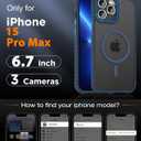 DEERLAMN Strong Magnetic Case for iPhone 15 Pro Max 6.7-Inch,[Compatible with Magsafe][Military Grade Drop Protection] Translucent Matte Shockproof Protective Phone Cover-Forest Blue