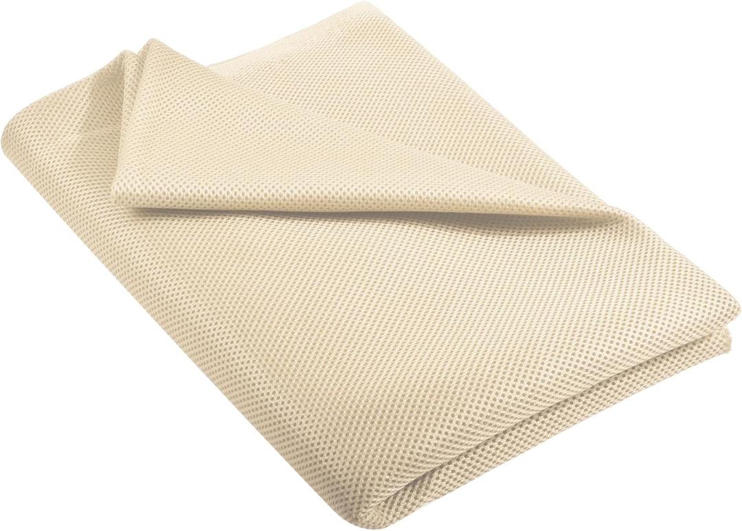 1.64×5.25 Ft(L*W) Off-White 3D Speaker Grill Cloth, Protective Dustproof Mesh Cloth, Speaker Cover Fabric,Stereo Mesh Fabric Replacement for Carpet Subwoofer Home Audio Restoration Repair