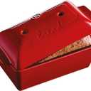 Emile Henry Ceramic Bread Loaf Baker, 11.02 x 5.12 x 4.72in, Burgundy