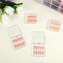 9 Pcs Press On Nail Packaging Box with 30 Pcs Adhesive Double Sided Tape Acrylic Press on Nail Case Clear Nail Packaging for Press Ons Artificial False Nails Display Container Supplies