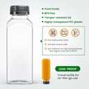 24 PACK 12 OZ Reusable Thicker Plastic Juice Bottles with Caps, Food Grade