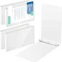 4 Pcs 11 x 17 Inch View Binders with Cover Pocket, 0.5 Inch, White