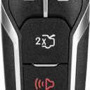 Key Fob Cover Replacement 4 Buttons Key Fob Shell Case M3N-A2C31243300 164-R7989 for Ford Explorer 2016-2017, for Ford Edge / Fusion Titanium / Mustang 2015-2023