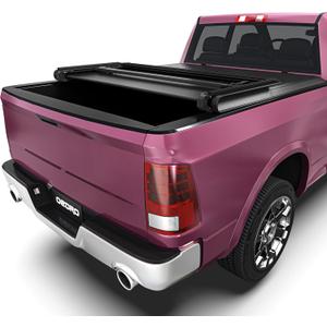 OEdRo Soft Tri-fold Truck Bed Tonneau Cover Compatible with 2002-2023 Dodge Ram 1500, 2003-2025 Dodge Ram 2500 3500, Fleetside 8 Ft Bed w/o Ram Box
