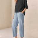 Fanway&EC Women's Casual Summer Tops 3/4 Sleeve Crew Neck T Shirts Loose Fit Tunic Blouses Tee (Gray, XXL)