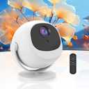 Mini Native 1080P Projector, 4K Support with WiFi6 and BT 5.2, Built-in Apps Full HD Outdoor Projector, Auto Keystone compatible with Cell, PC, Fire Stick, PS5 for Home Bedroom, White