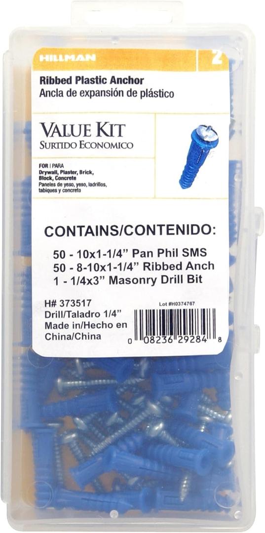 The Hillman Group 373517 Plastic Anchor Kit