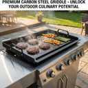 Full Size Universal Griddle for Gas & Charcoal Grills,Inserts Flat Top Replacement for Brinkmann 810-3330-S, 810-3331-F,25 * 15.62 Grids Replace for Parties, Camping