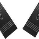 8 Degree Universal Pinion Angle Correction Shims, 2'' Suspension Axle Shims for Leaf Springs and Lift Blocks (Black)