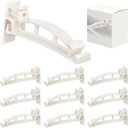 Geelin 10 Pack 5" Gutter Hangers K-Style Hidden Roof Gutter Support Bracket for Repairing Sagging, Traditional, Vinyl, White, Rain Downspout Parts and Accessories