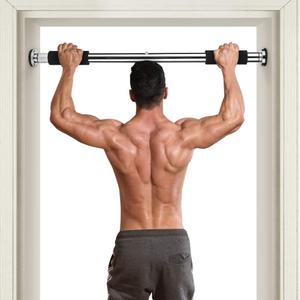 Doorway Pull Up Chin Up Bars for Doorway, Adjustable 24.5 to 36 Inches Upper Body Workout Rod Heavy Duty Home Gym Exercise Fitness Door Exercise Bars
