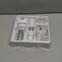 Epilators Hair Removal for Women-2 in 1 Eletctric Razors for Women,Dual Head Bikini Trimmer for Pubic Hair/Lady Facial Razor,Cordless Epilator Body Shaver for Smooth Wet/Dry Shaving,Led Light (White 968)