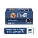 Victor Allen's Coffee Seattle Dark, Dark Roast, 80 Count, Single Serve Coffee Pods for Keurig K-Cup Brewers