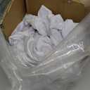 Trlyc Spandex Folding Chair Covers 30 Pcs Universal Fitted Stretchy Dining Chair Slipcovers for Wedding Party Banquet Flat-Front Chair Cover (White)